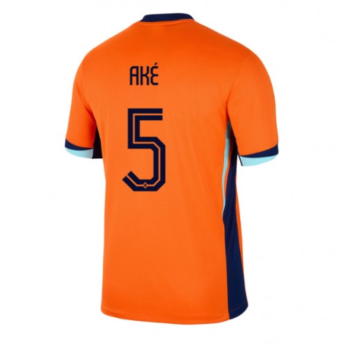 Fotballdrakt Herre Nederland Nathan Ake #5 Hjemmedrakt EM 2024 Kortermet